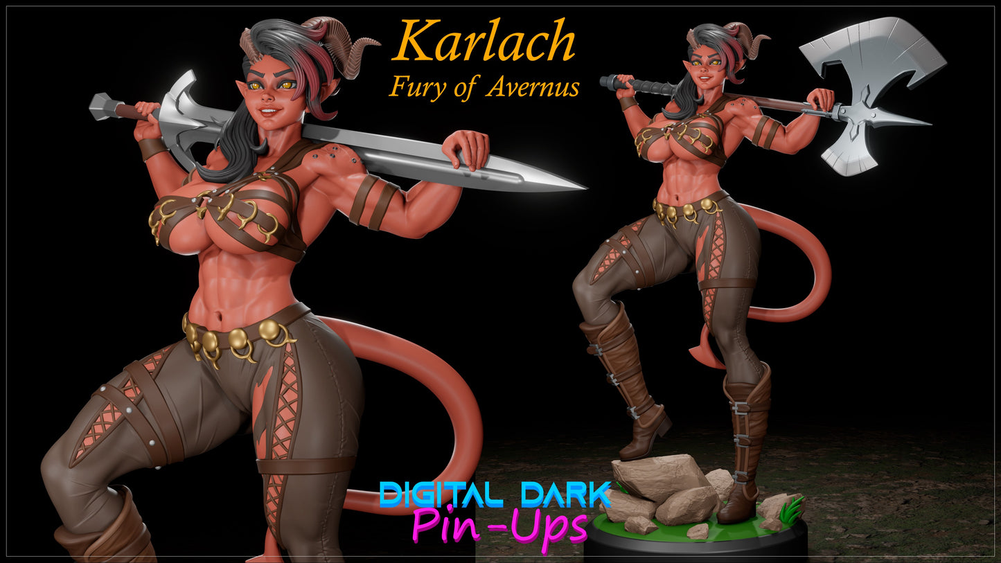 Karlach Fury of Avernus : Baldur's Gate III : Forgotten Realms (FUTA editions are now available for all ADULT figures) - Female Adult Figurine for collecting, painting and showing off! Digital Dark Pinup December 2023 RELEASE