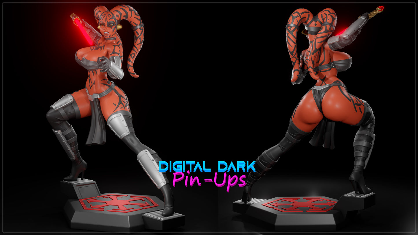 Darth Talon Star Wars (fan art) (ADULT) - Star Wars Fan art - Female Adult Figurine for collecting, painting and showing off! Digital Dark Pinup OCTOBER 2023 RELEASE