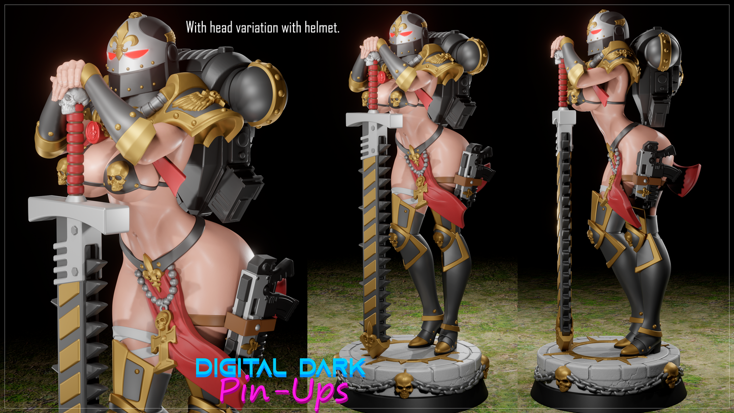 Adeptus Sororitas The Battle Sister (fan art) (ADULT) FUTA NOW AVAILABLE - Warhammer 40k Fan art - Female Adult Figurine for collecting, painting and showing off! Digital Dark Pinup SEPTEMBER 2023 RELEASE