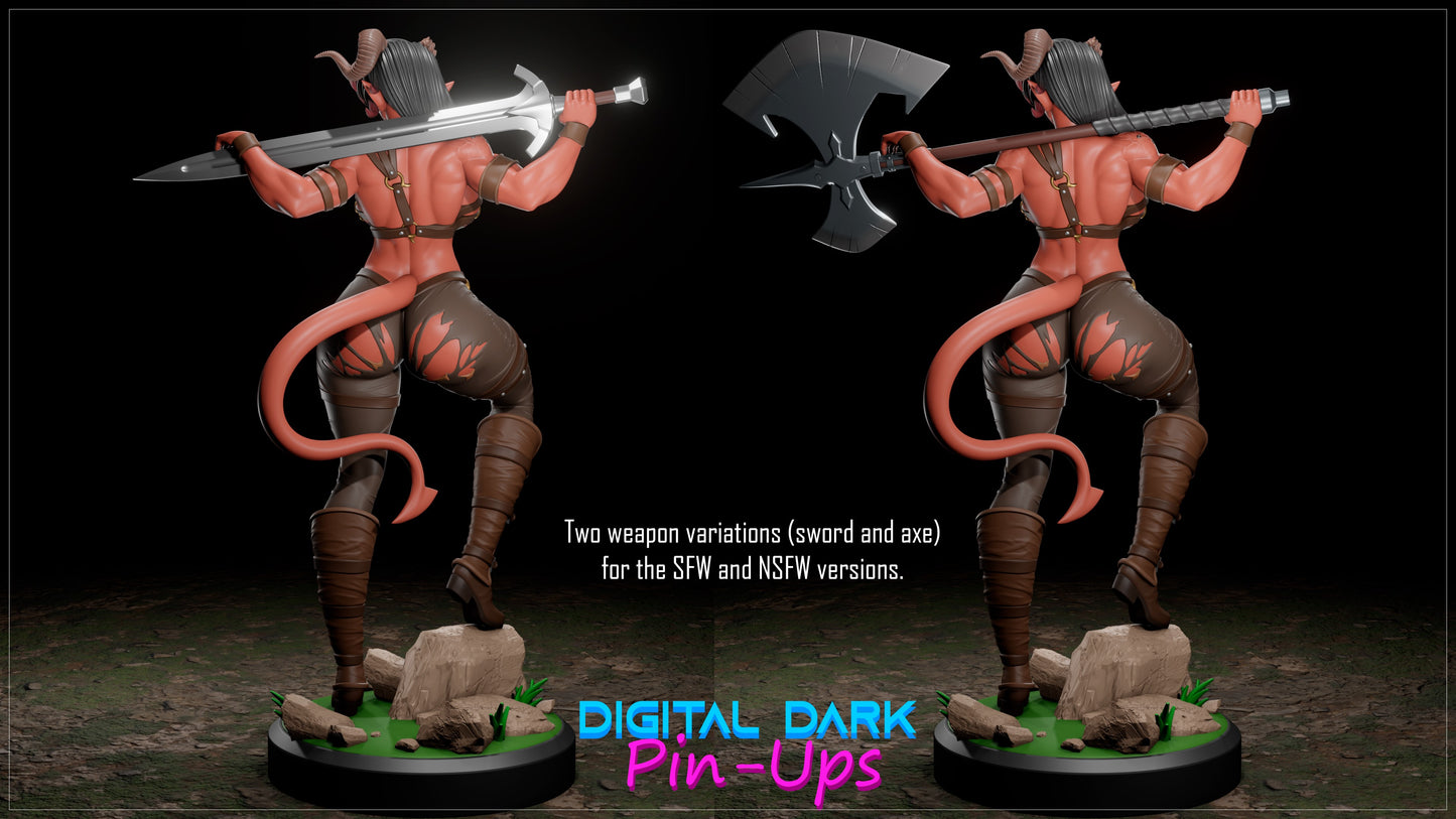 Karlach Fury of Avernus : Baldur's Gate III : Forgotten Realms (FUTA editions are now available for all ADULT figures) - Female Adult Figurine for collecting, painting and showing off! Digital Dark Pinup December 2023 RELEASE