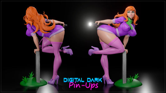 Daphne Blake (fan art) (Including FUTA editions now available - ADULT) - Scooby Doo Fan art - Female Adult Figurine for collecting, painting and showing off! Digital Dark Pinup November 2023 RELEASE