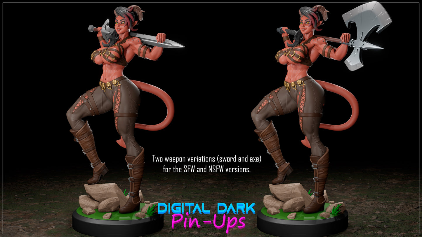 Karlach Fury of Avernus : Baldur's Gate III : Forgotten Realms (FUTA editions are now available for all ADULT figures) - Female Adult Figurine for collecting, painting and showing off! Digital Dark Pinup December 2023 RELEASE