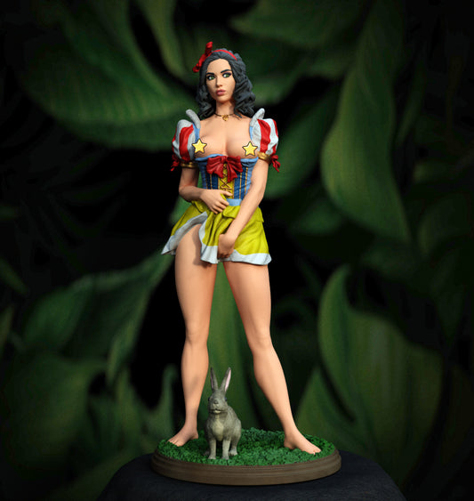 Snow White - Only Fans Thot Queen Edition Pin-up style Figurine Model Kit for collecting, building and painting for Adults