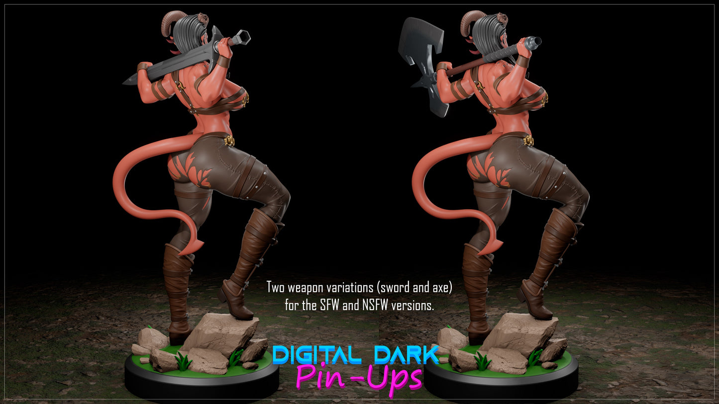 Karlach Fury of Avernus : Baldur's Gate III : Forgotten Realms (FUTA editions are now available for all ADULT figures) - Female Adult Figurine for collecting, painting and showing off! Digital Dark Pinup December 2023 RELEASE