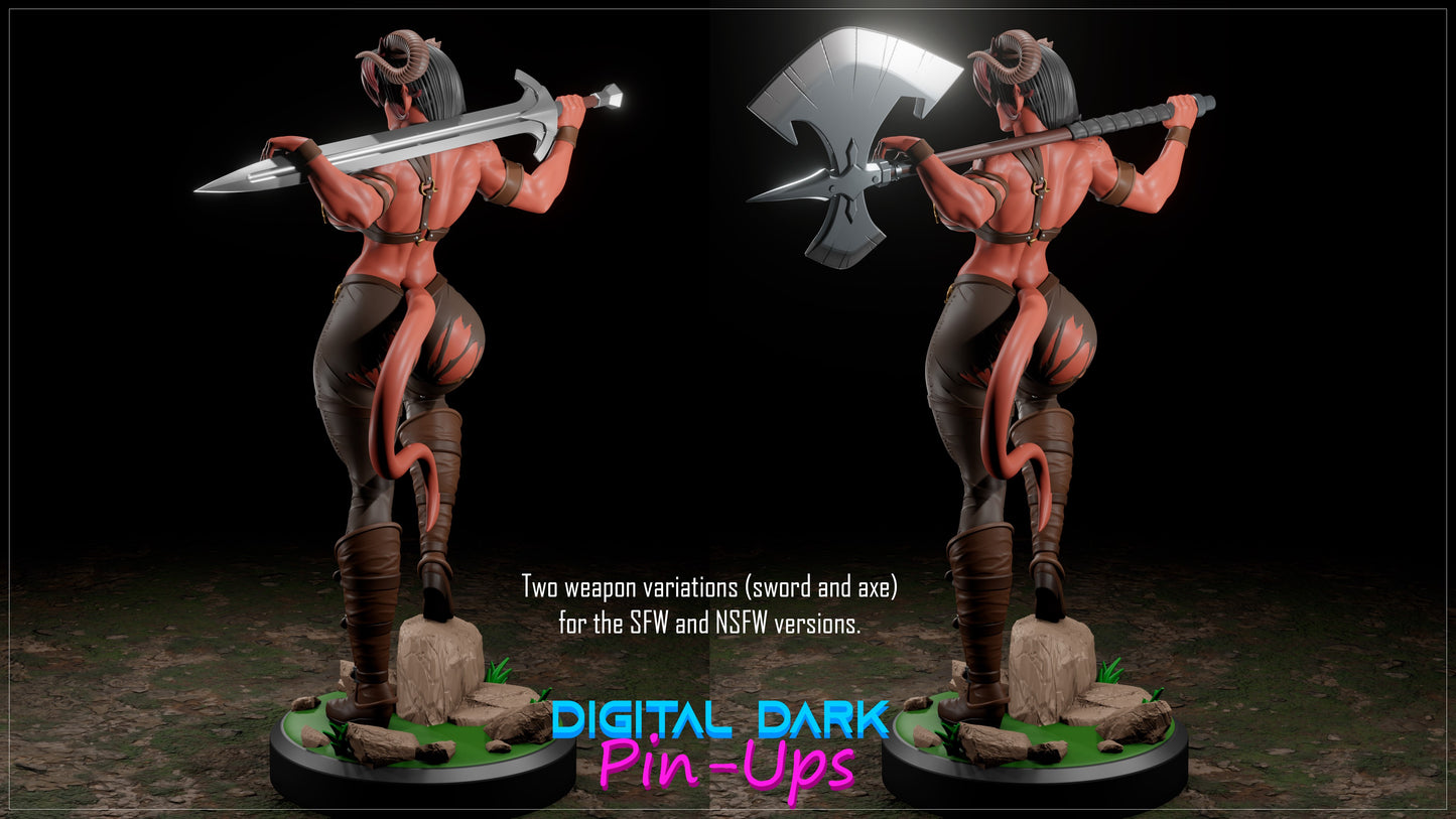 Karlach Fury of Avernus : Baldur's Gate III : Forgotten Realms (FUTA editions are now available for all ADULT figures) - Female Adult Figurine for collecting, painting and showing off! Digital Dark Pinup December 2023 RELEASE