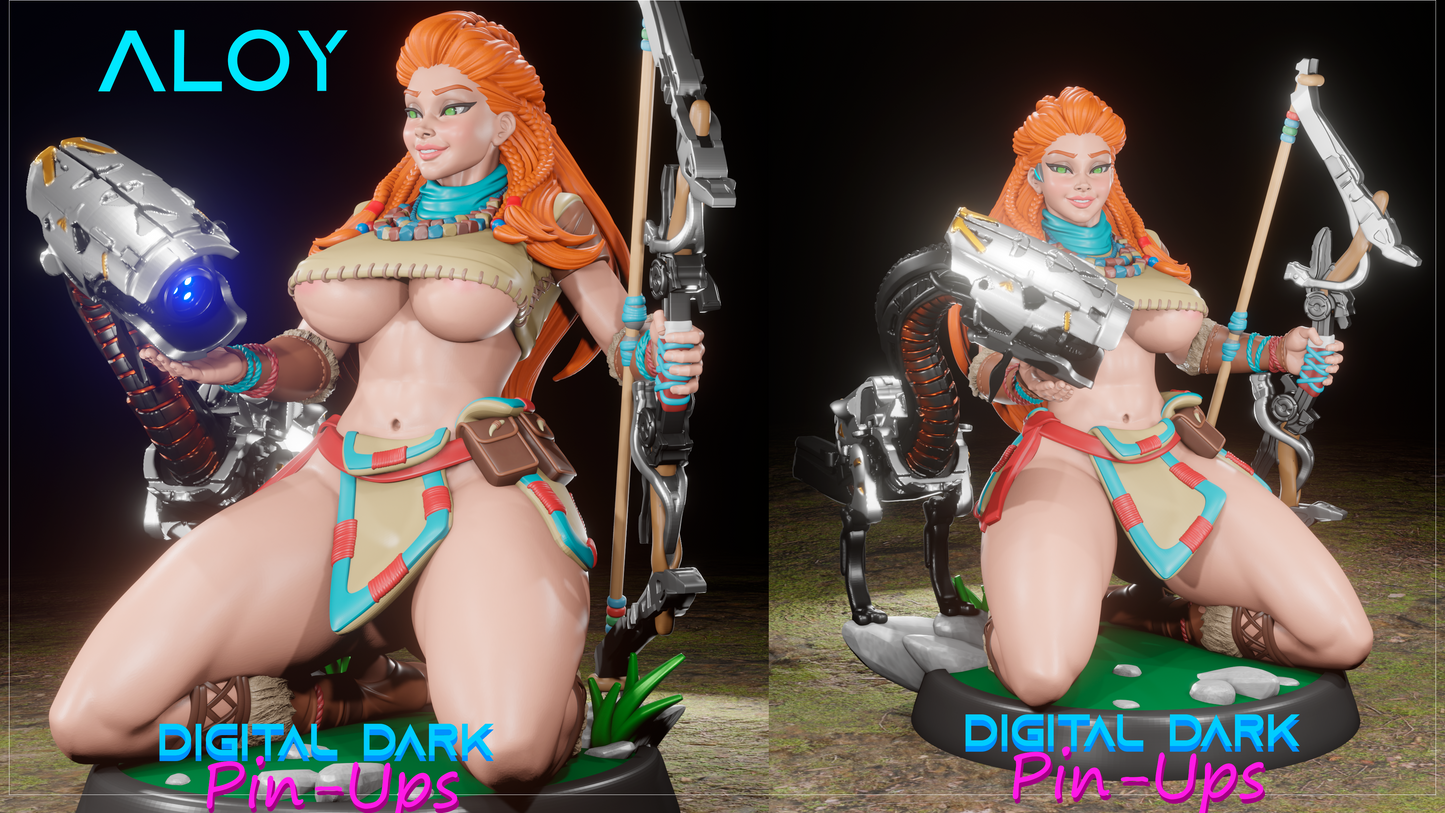 Aloy Horizon Zero Dawn - Female Adult Figurine for collecting, painting and showing off! Digital Dark Pinup JUNE 2023 RELEASE