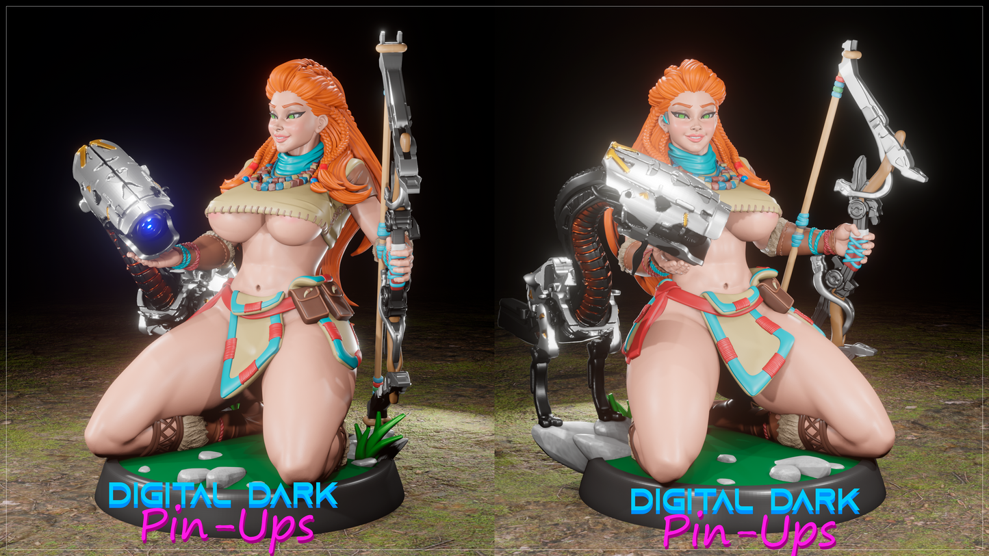 Aloy Horizon Zero Dawn - Female Adult Figurine for collecting, painting and showing off! Digital Dark Pinup JUNE 2023 RELEASE