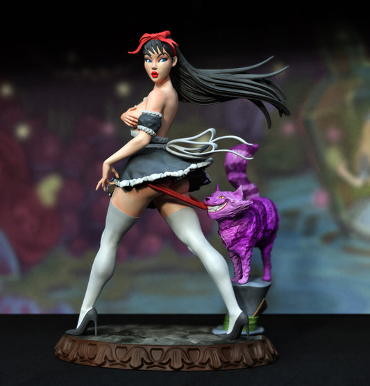 Evil Alice (Alice in Underland) Pin-up style Figurine Model Kit for collecting, building and painting for Adults