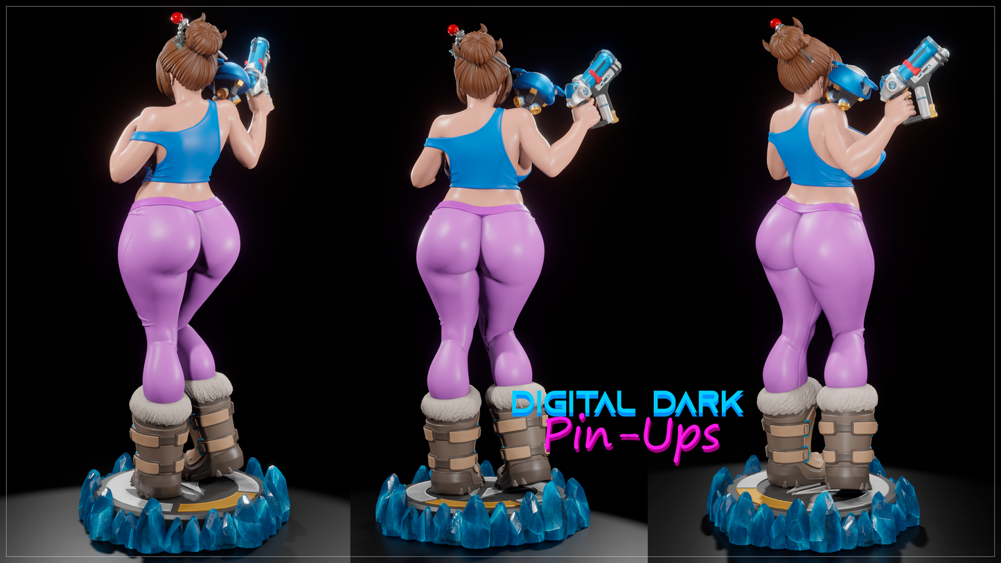 Mei Overwatch with Snowball - Female FUTA editions are now available for all ADULT figures Figurine for collecting, painting and showing off! Digital Dark Pinup JULY 2023 RELEASE