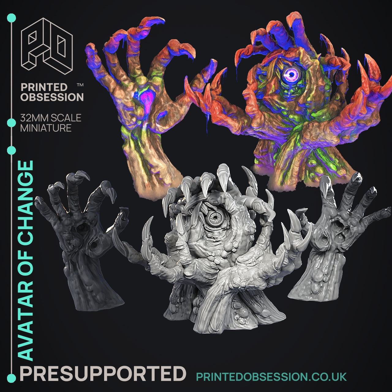 Avatar of Change - The Dark Wood Cryptids - The Printed Obsession - Table-top mini, 3D Printed Collectable for painting and playing!