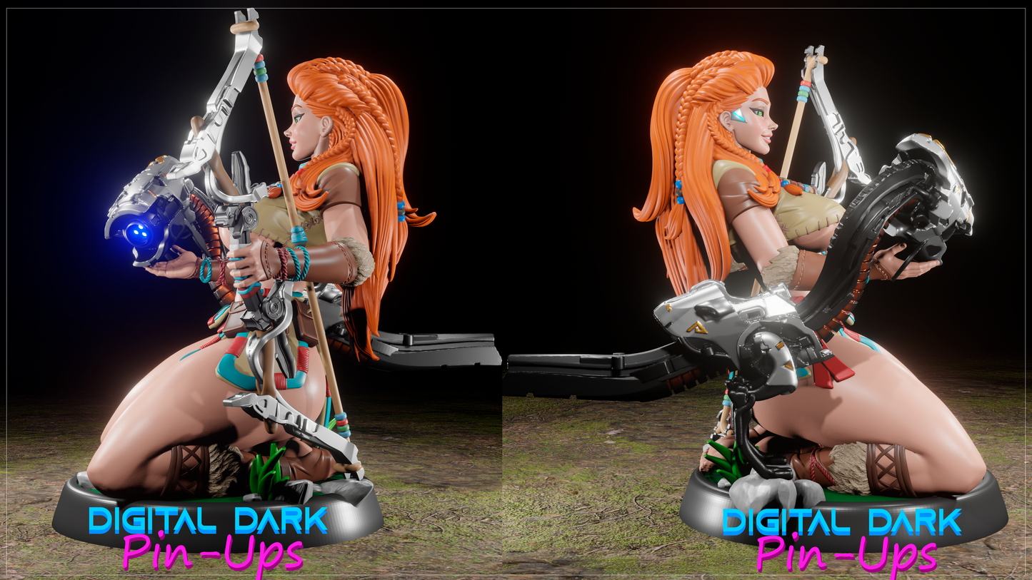Aloy Horizon Zero Dawn - Female Adult Figurine for collecting, painting and showing off! Digital Dark Pinup JUNE 2023 RELEASE