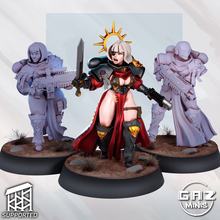 Warhammer 40K Sister Squad - Fan art from GAZ Minis (2024 release)