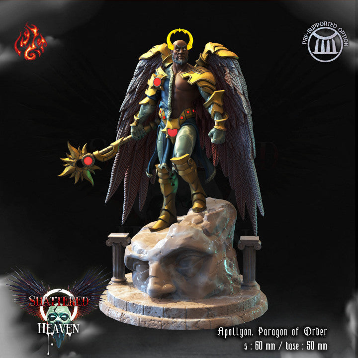 Apollyon, Paragon of Order - Shattered Heaven - from Crippled God Foundry - Table-top gaming mini and collectable for painting.
