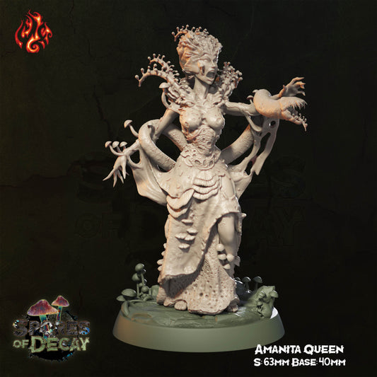 Spores of Decay - Amanita Queen -  from Crippled God Foundry - Table-top gaming mini and collectable for painting.