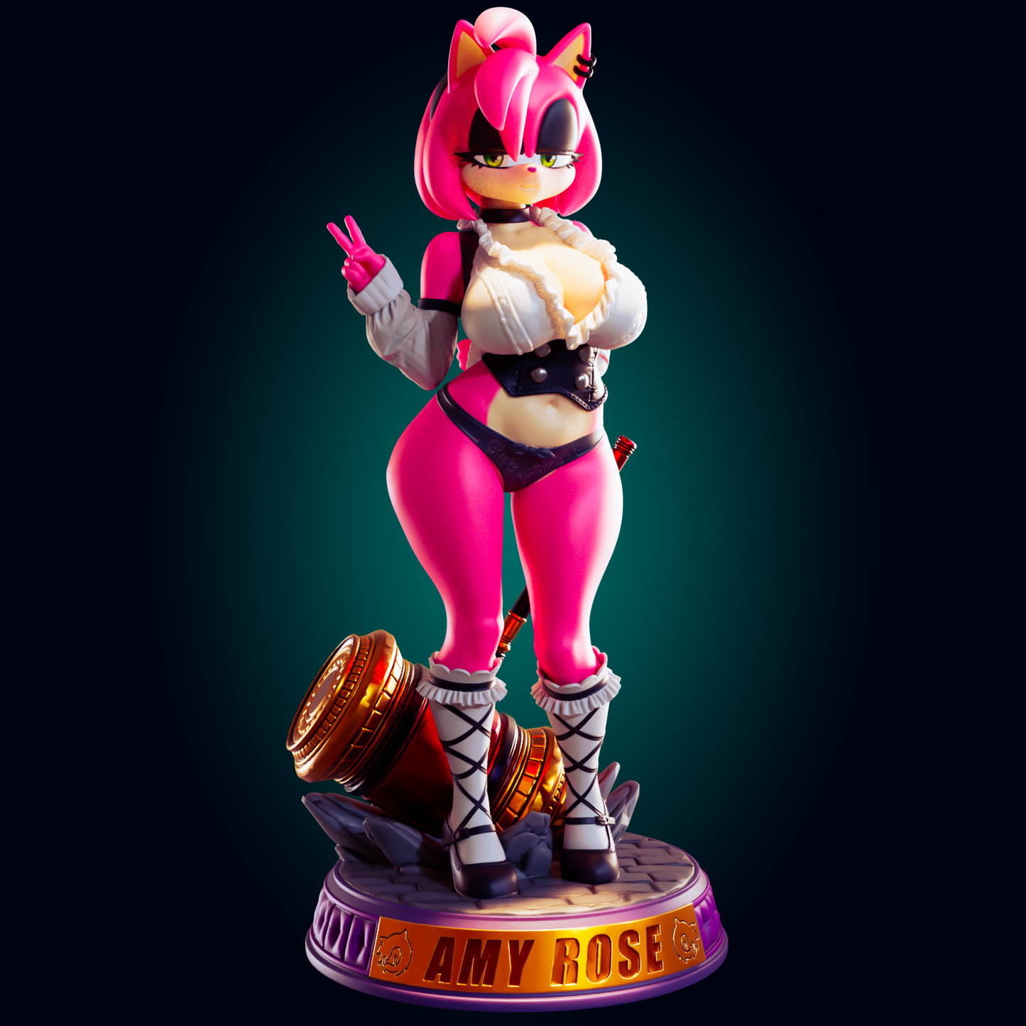 Amy Rose (ADULT Including FUTA editions now available.) Model Kit for painting and collecting.