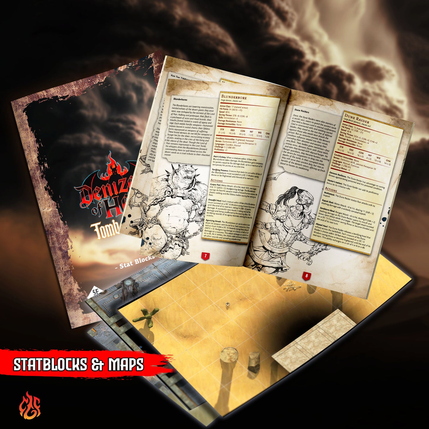 Denizens of Hell | Tomb of Pain (Diablo II) (DND MINIS) Path Finder, and other TTRPG - from Crippled God Foundry - Table-top gaming mini and collectable for painting.