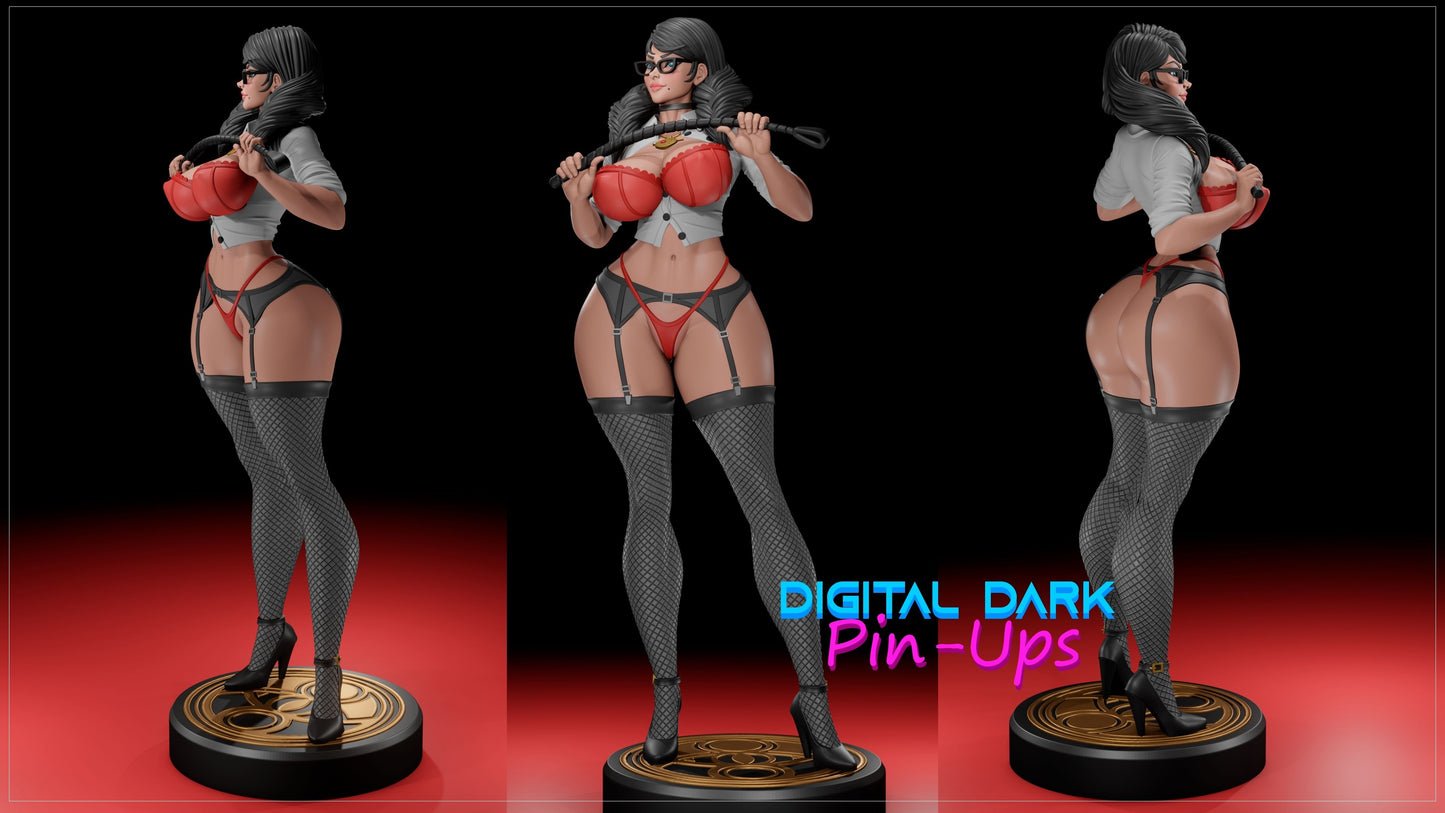 Bayonetta - (FUTA editions are now available for all ADULT figures) - Fan Created Art and Sculpture - Female Adult Figurine for collecting, painting and showing off! Digital Dark Pinup May 2024 RELEASE