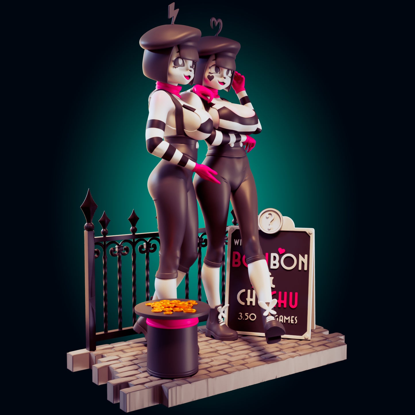 Bon Bon and Chu Chu from Officer Rhu Fan creation (ADULT Including FUTA editions now available.) Model Kit for painting and collecting.
