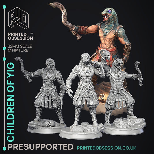 Children of Yig - The Wondering Desert - The Printed Obsession - Table-top mini, 3D Printed Collectable for painting and playing!