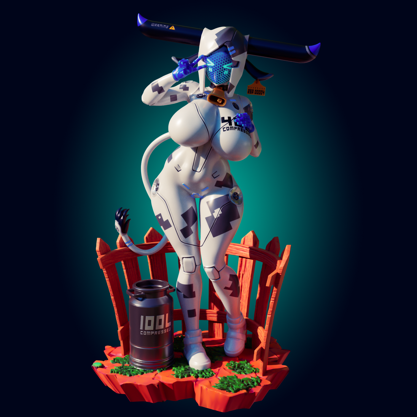 Cowbot (ADULT Including FUTA editions now available.) Model Kit for painting and collecting.