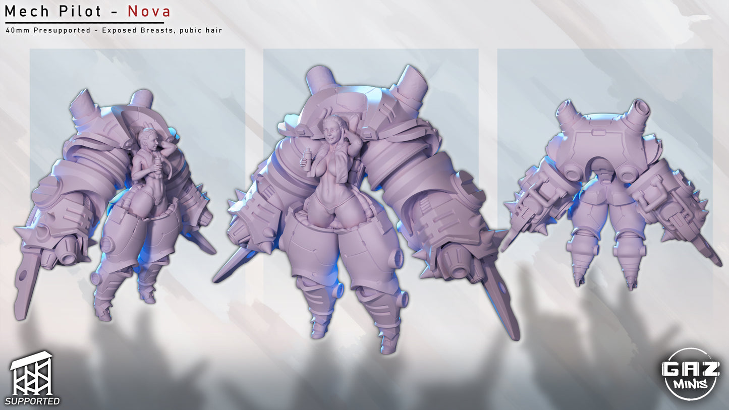 Mech Pilot Pinup Luna - Fan art from GAZ Minis 2025