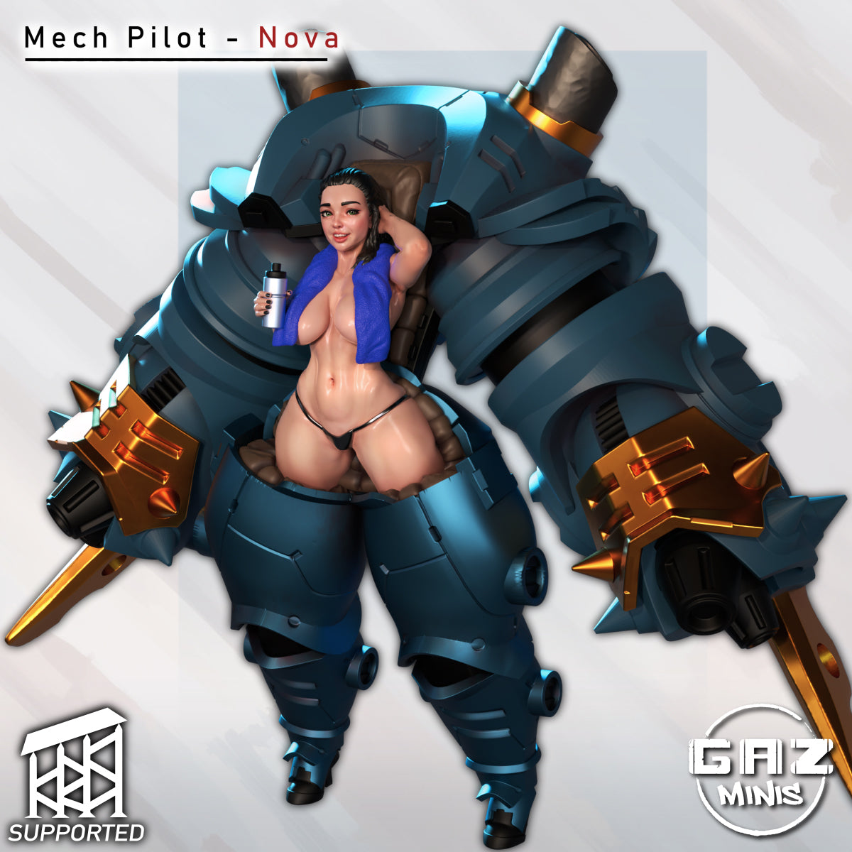 Mech Pilot Pinup Luna - Fan art from GAZ Minis 2025