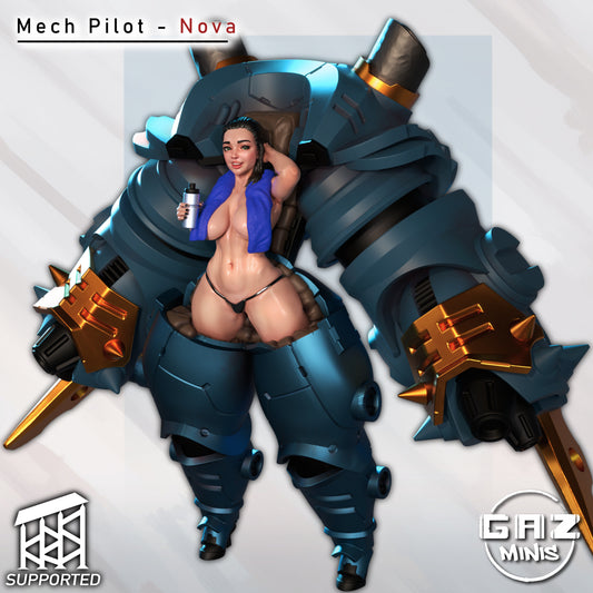 Mech Pilot Pinup Luna - Fan art from GAZ Minis 2025