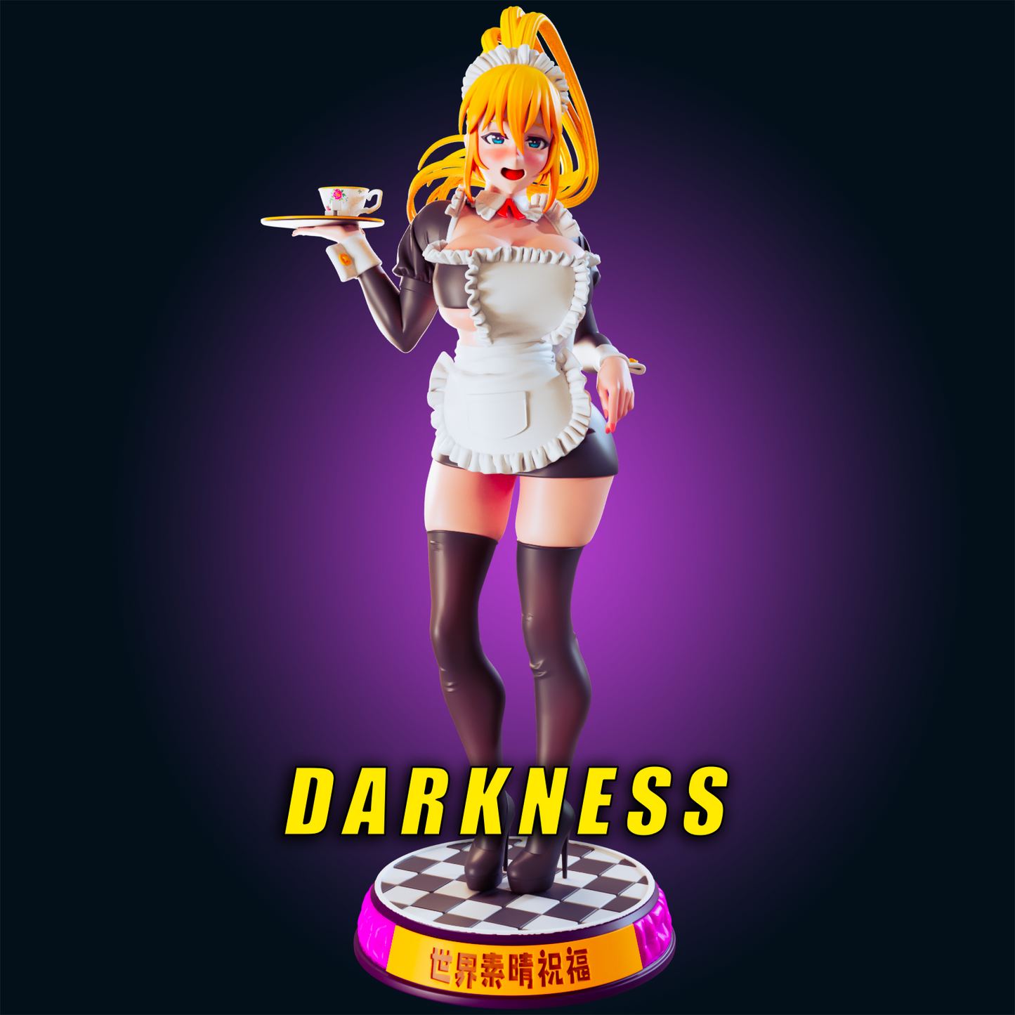 Darkness from Konosuba from Officer Rhu Fan creation (ADULT Including FUTA editions now available.) Model Kit for painting and collecting.