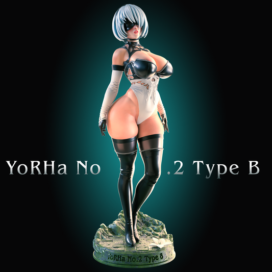 YoRHa No2 Type B from Officer Rhu Fan creation (ADULT  Including FUTA editions now available.) Model Kit for painting and collecting.