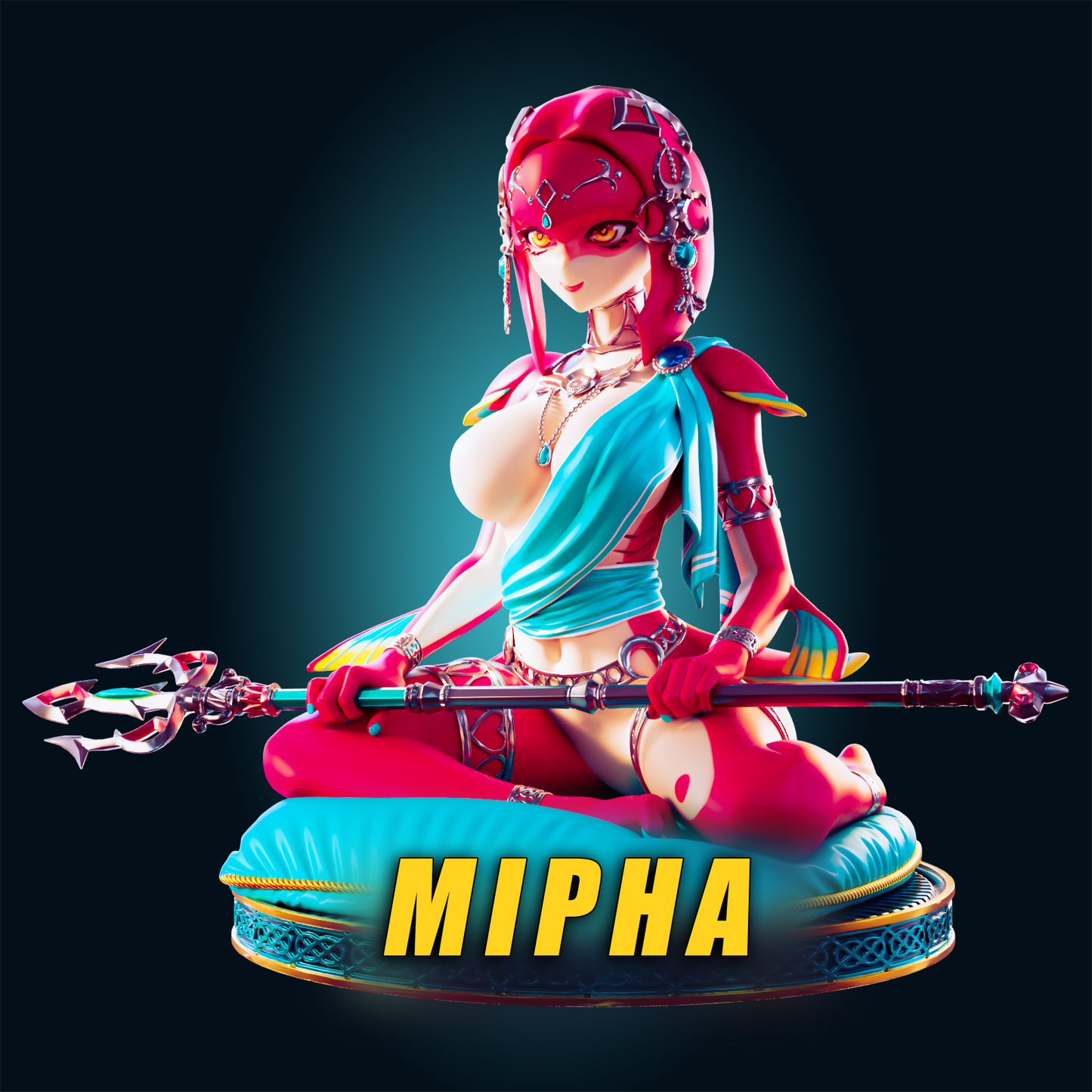 Mipha from the Legend of Zelda Officer Rhu Fan creation (ADULT  Including FUTA editions now available.) Model Kit for painting and collecting.
