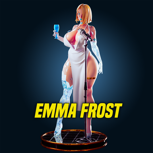 Emma Frost Officer Rhu Fan creation (ADULT  Including FUTA editions now available.) Model Kit for painting and collecting.