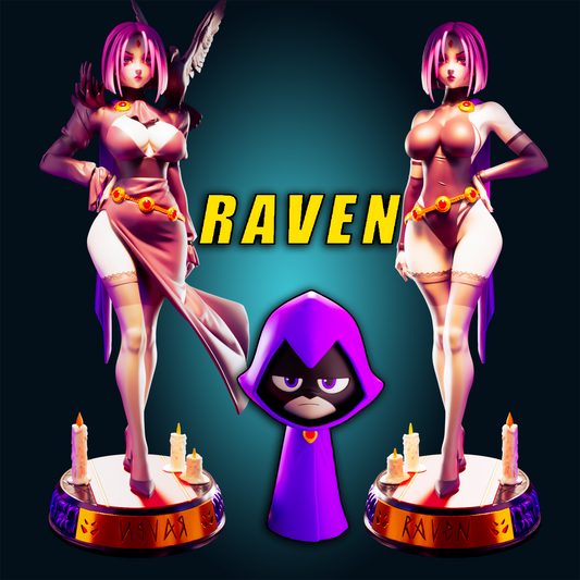 Raven Teen Titans and Teen Titans Go Officer Rhu Fan creation (ADULT  Including FUTA editions now available.) Model Kit for painting and collecting.