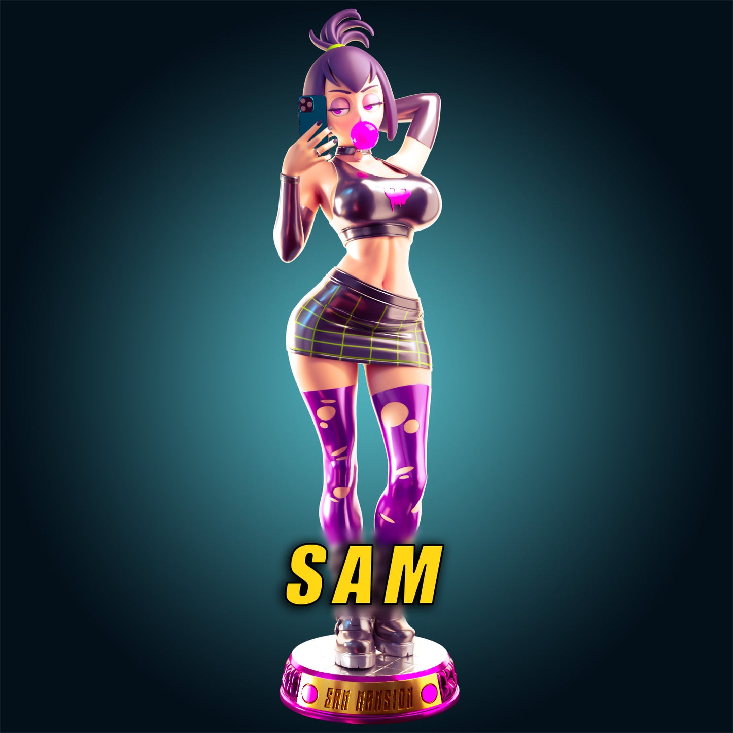 Sam from Danny Phantom from Officer Rhu Fan creation (ADULT Including FUTA editions now available.) Model Kit for painting and collecting.