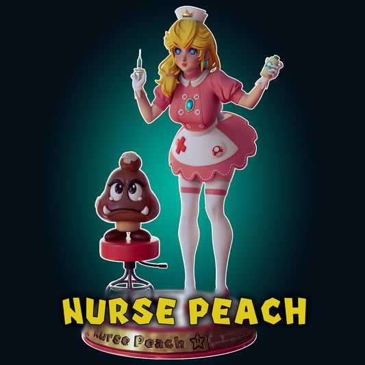 Nurse Peach from Officer Rhu Fan creation (FUTA editions are now available for all ADULT figures) Model Kit for painting and collecting.