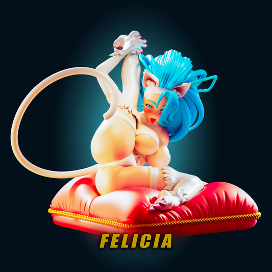 Felicia from Darkstalkers by Capcom Officer Rhu Fan creation (ADULT  Including FUTA editions now available.) Model Kit for painting and collecting.