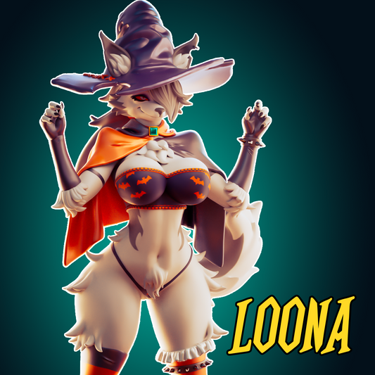 Loona from Officer Rhu Fan creation (FUTA editions are now available for all ADULT figures) Model Kit for painting and collecting.