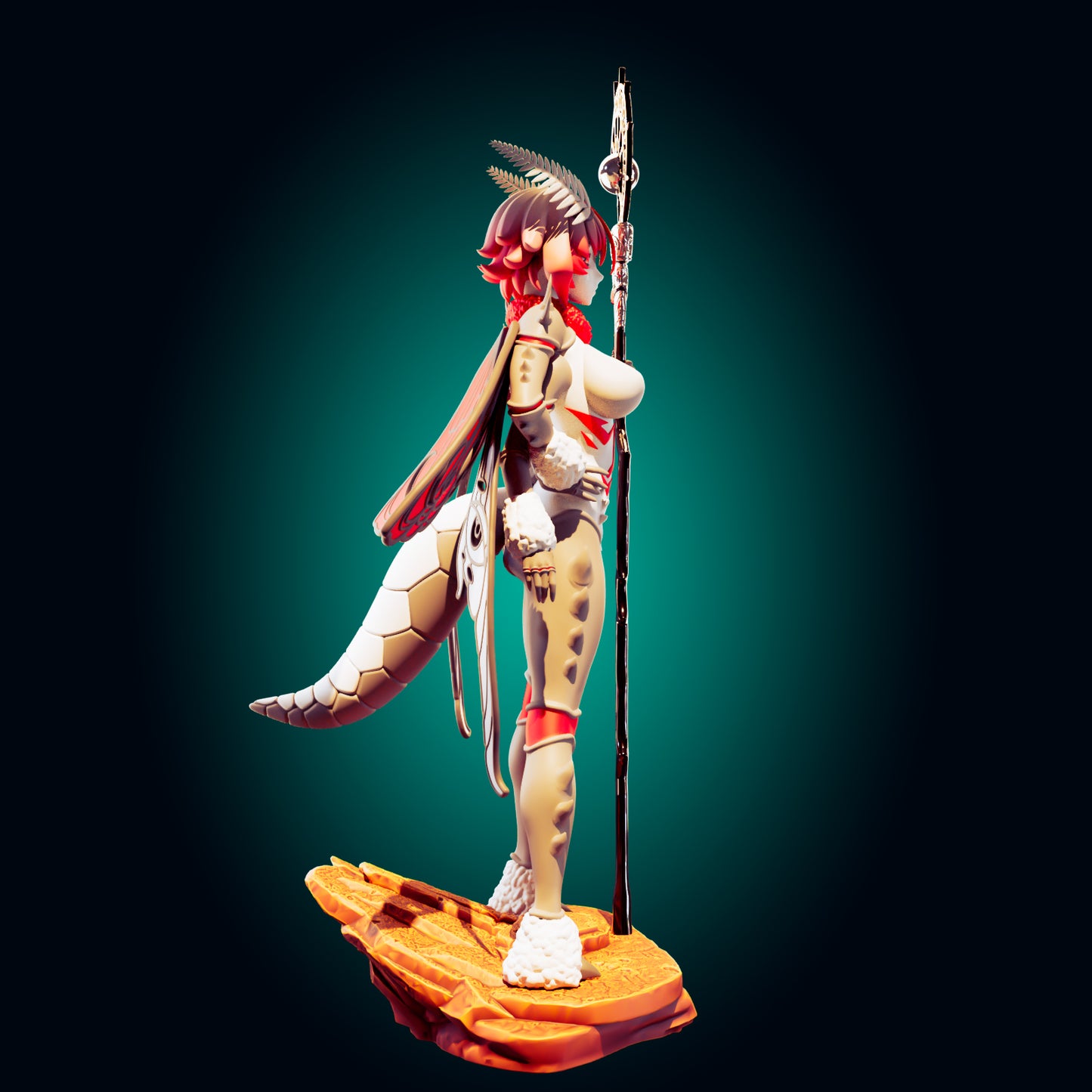 Moth Girl from Officer Rhu Fan creation (ADULT Including FUTA editions now available.) Model Kit for painting and collecting.