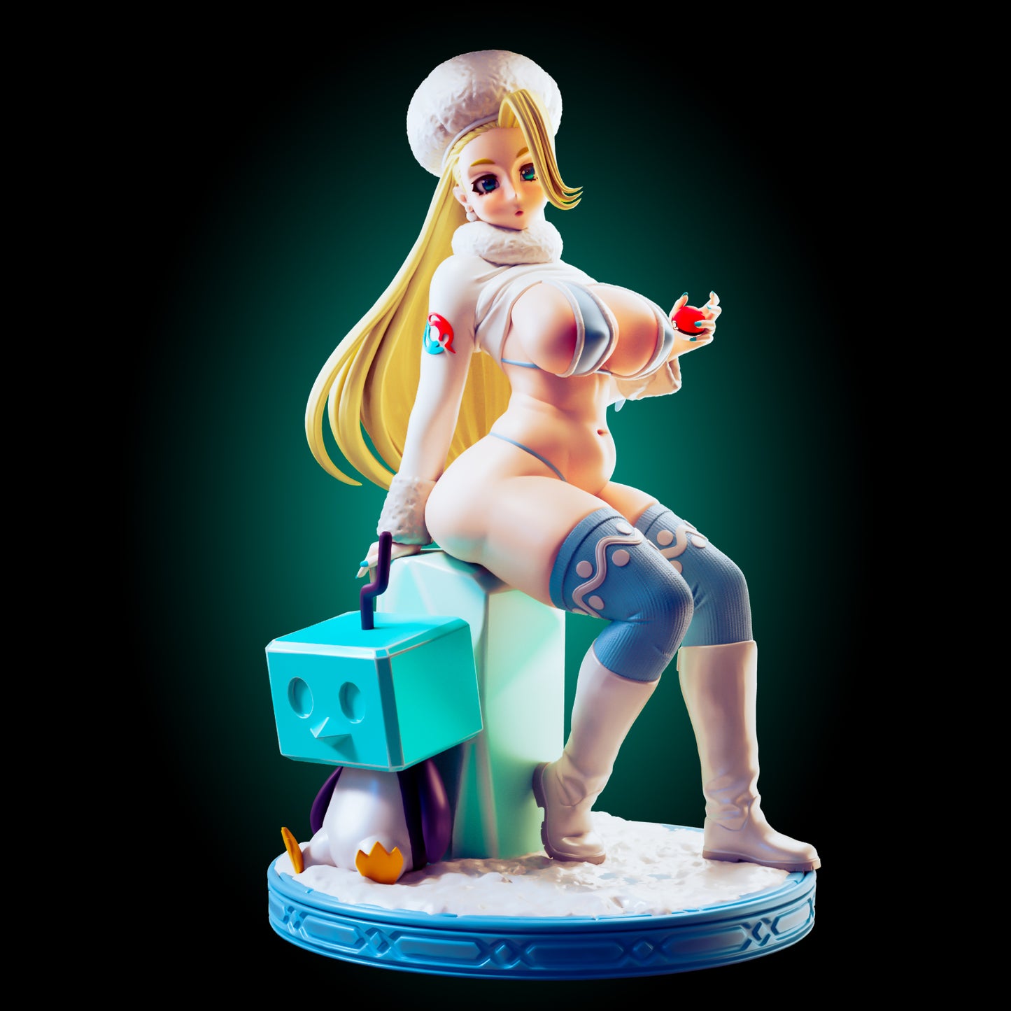 Melony from Pokemon from Officer Rhu Fan creation (FUTA editions are now available for all ADULT figures) Model Kit for painting and collecting.