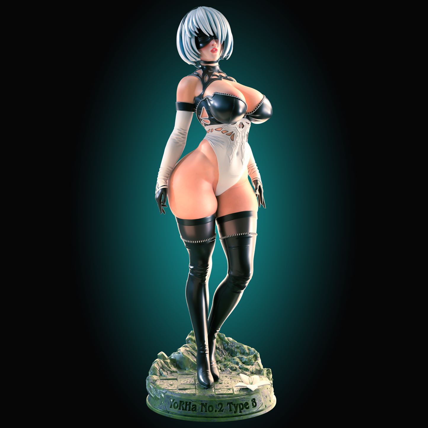 YoRHa No2 Type B from Officer Rhu Fan creation (ADULT Including FUTA editions now available.) Model Kit for painting and collecting.