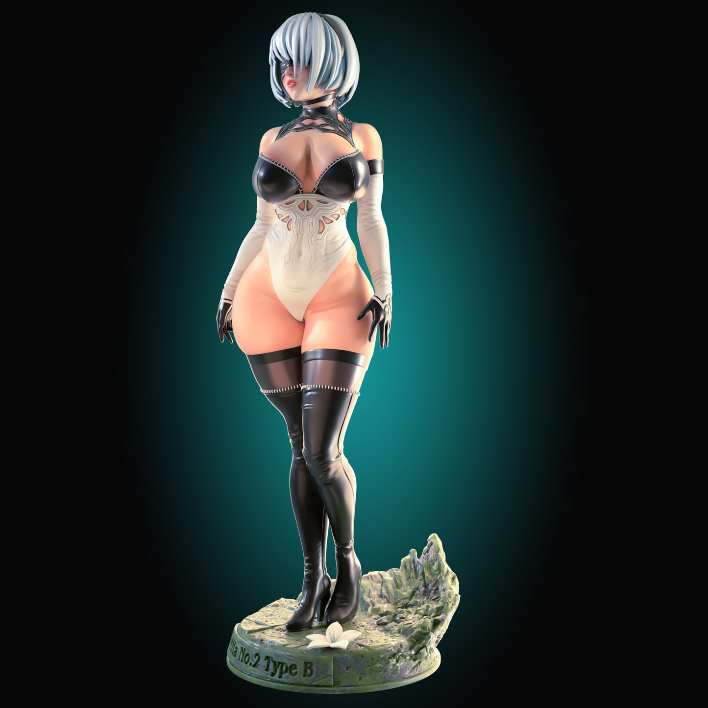 YoRHa No2 Type B from Officer Rhu Fan creation (ADULT Including FUTA editions now available.) Model Kit for painting and collecting.