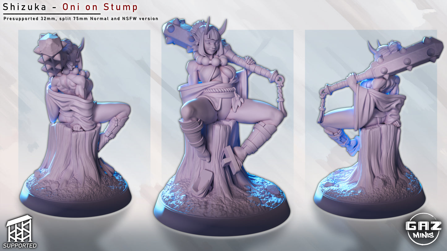 Shizuka Oni On Stump - Fan art from GAZ Minis 2025