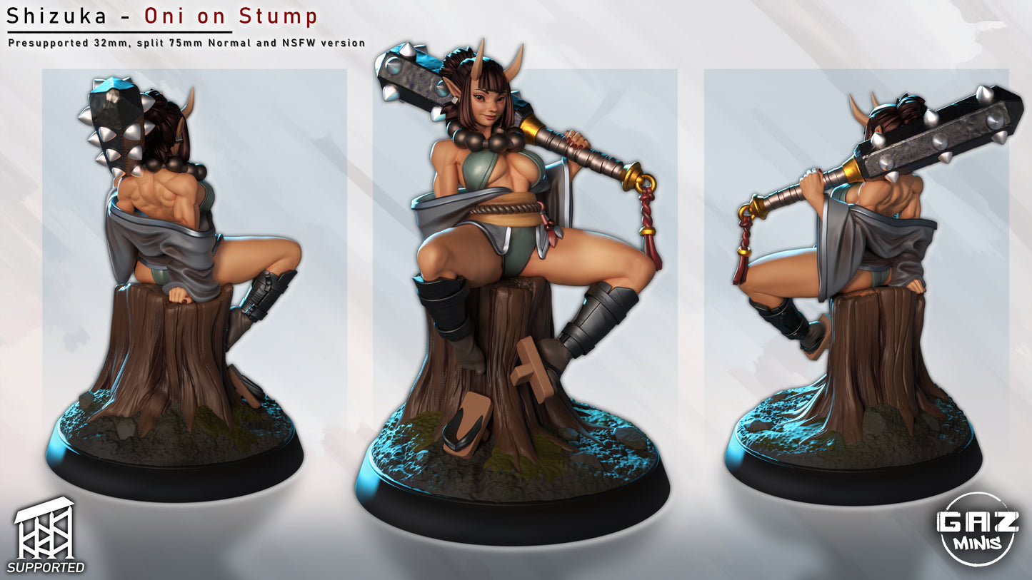 Shizuka Oni On Stump - Fan art from GAZ Minis 2025