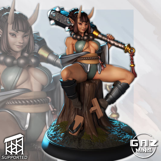 Shizuka Oni On Stump - Fan art from GAZ Minis 2025