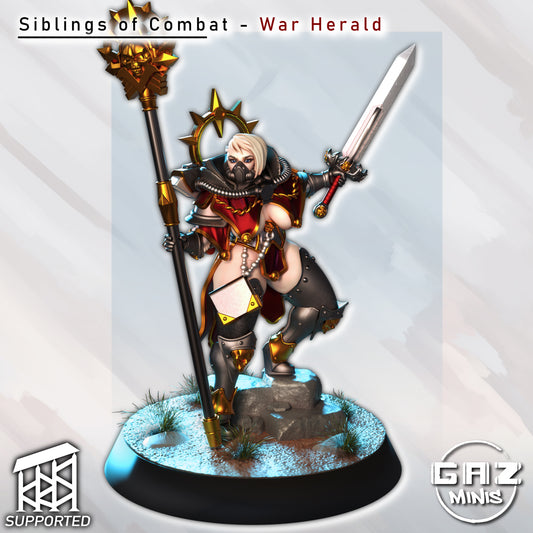 Sibling of Combat War Herald Render - Fan art from GAZ Minis 2025