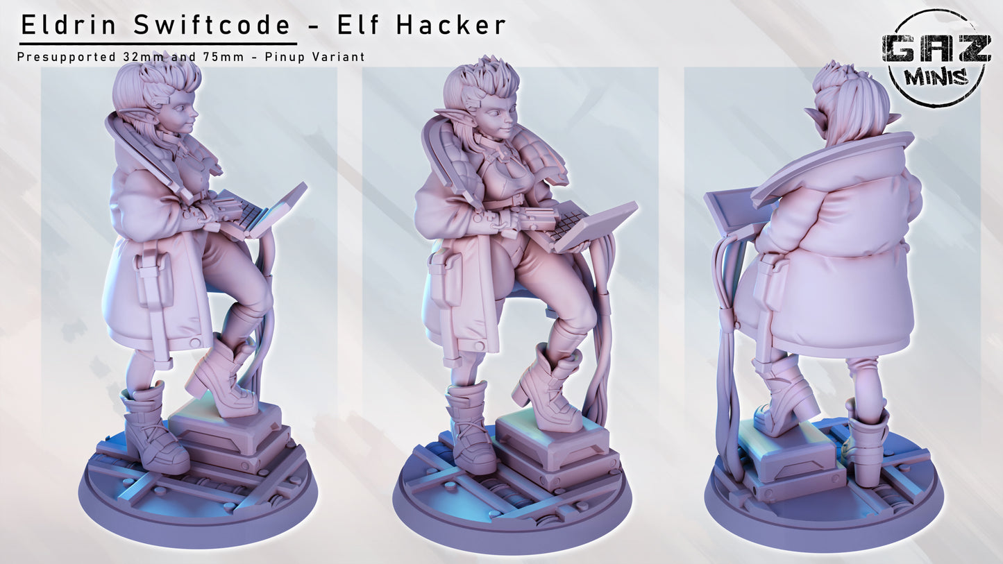 Swiftcode the Elf Hacker - Fan art from GAZ Minis (2024 release)