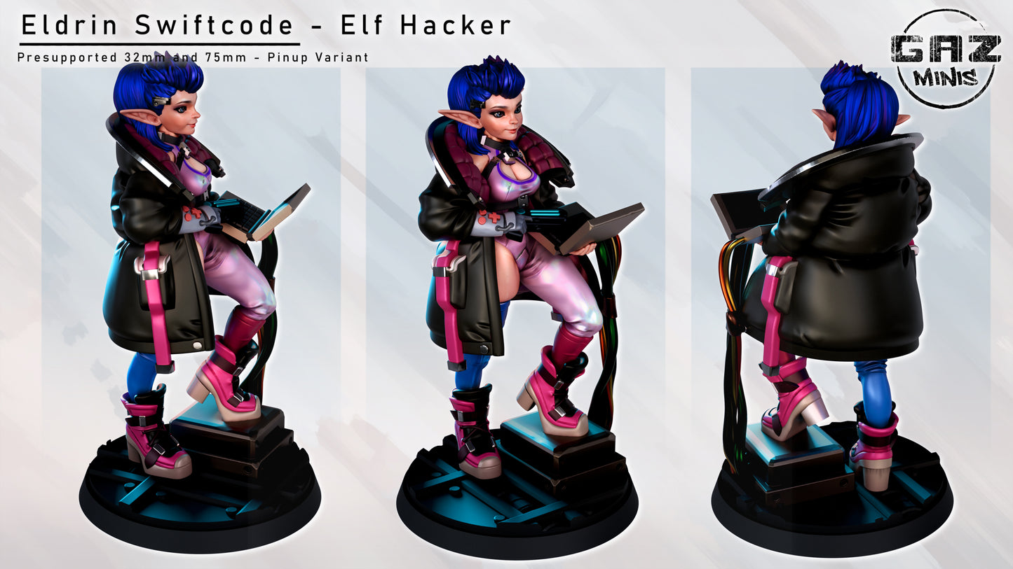 Swiftcode the Elf Hacker - Fan art from GAZ Minis (2024 release)