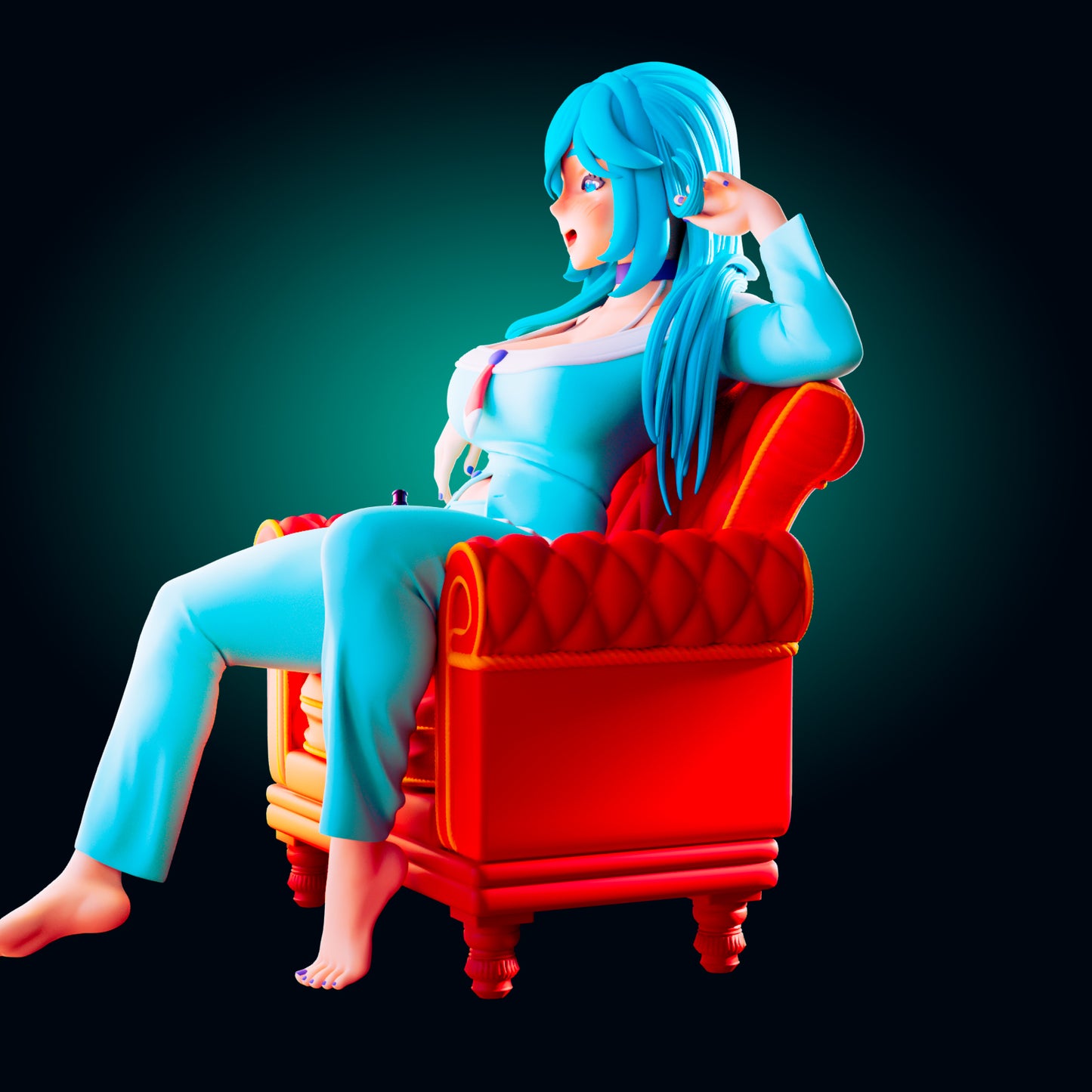 Aqua Kono Subarashii Sekai ni Shukufuku wo! from Officer Rhu Fan creation (ADULT Including FUTA editions now available.) Model Kit for painting and collecting.