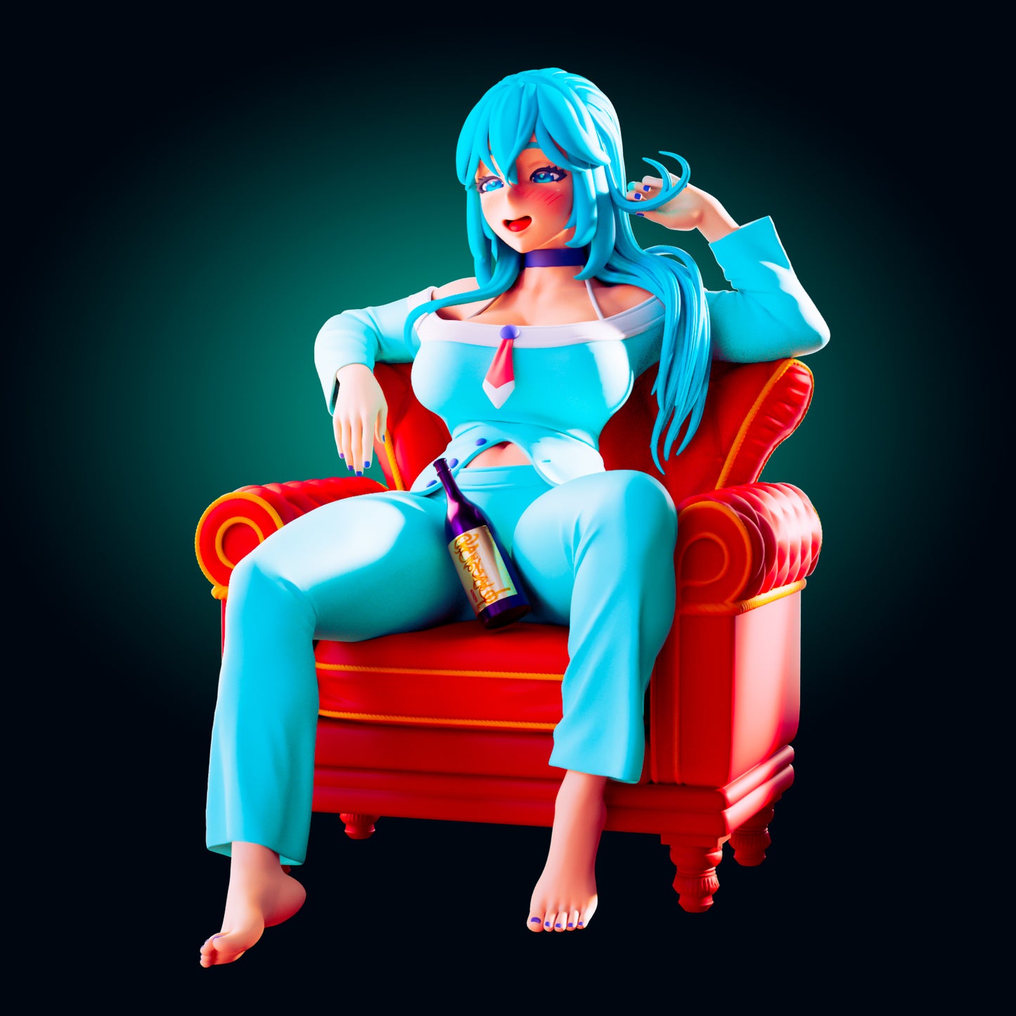 Aqua Kono Subarashii Sekai ni Shukufuku wo! from Officer Rhu Fan creation (ADULT Including FUTA editions now available.) Model Kit for painting and collecting.