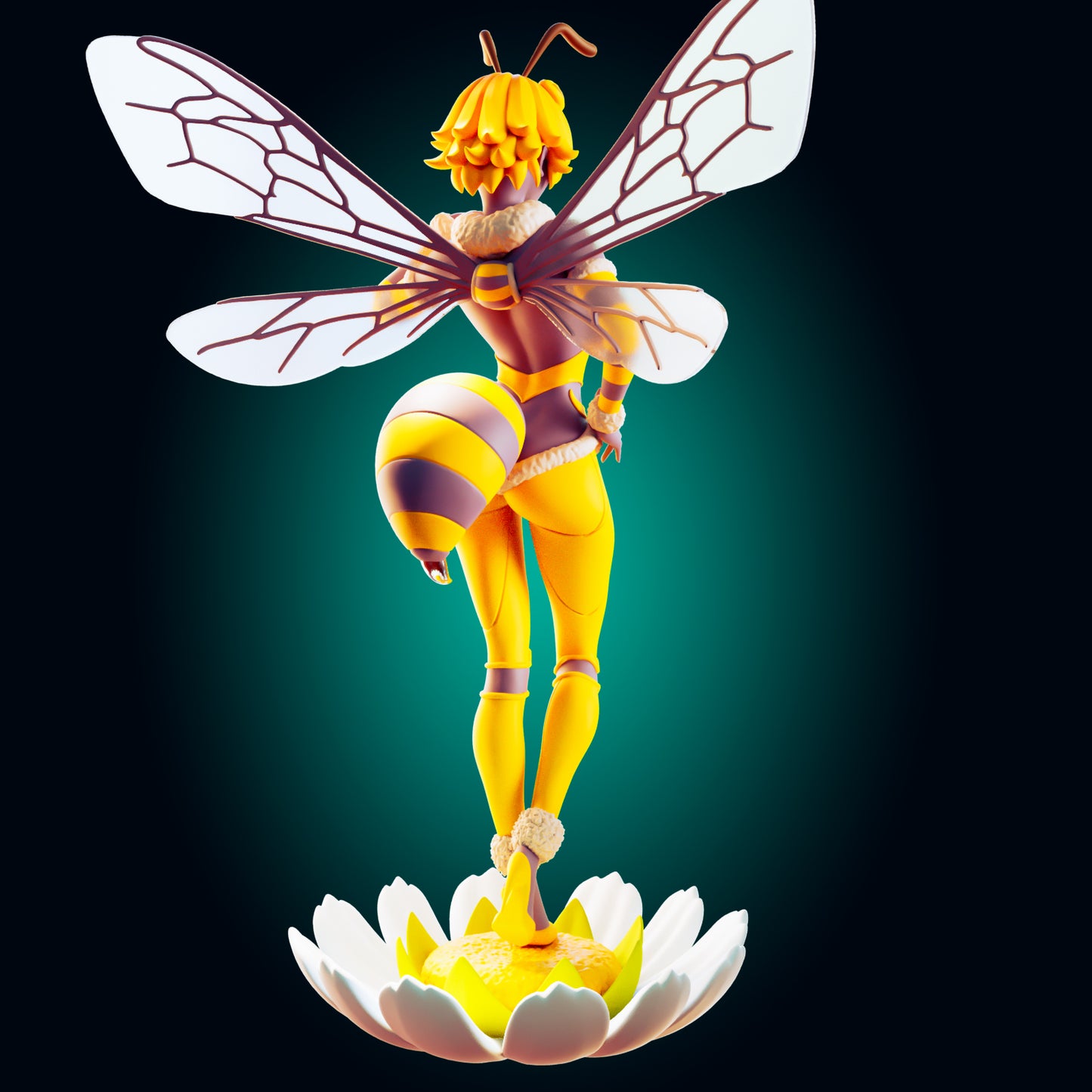 Bee Waifu from Officer Rhu Fan creation (ADULT Including FUTA editions now available.) Model Kit for painting and collecting.