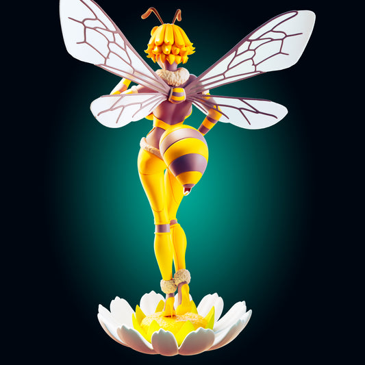 Bee Waifu from Officer Rhu Fan creation (ADULT  Including FUTA editions now available.) Model Kit for painting and collecting.